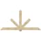 Ekena Millwork Kennewick Rough Sawn Timber Gable Bracket, Douglas Fir, 96"W x 48"H x 6"D x 6"F, 12/12 Pitch GBW096X48X0606KEN00RDF - alternate 1